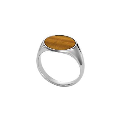 Ellis Signet Collection Brown Tiger's Eye Ring