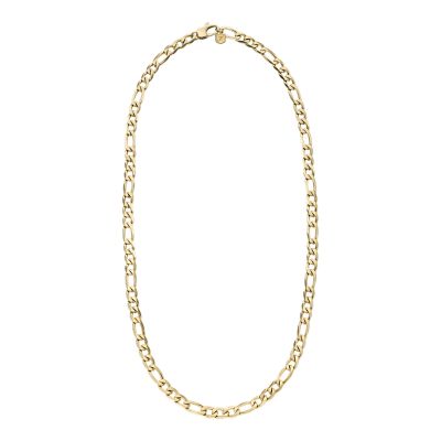 Ellis Core Chains Gold-Tone Stainless Steel Figaro Chain Necklace