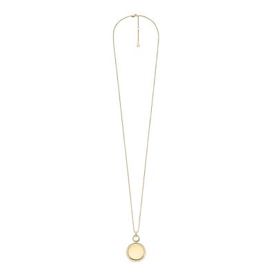 Heritage Legacy Charm Gold-Tone Stainless Steel Pendant Necklace