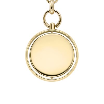 Heritage Legacy Charm Gold-Tone Stainless Steel Pendant Necklace