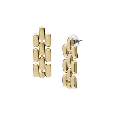 Arden Watch Links Gold-Tone Stainless Steel Drop Earrings