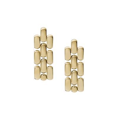 Arden Watch Links Gold-Tone Stainless Steel Drop Earrings