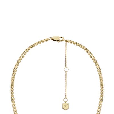 Sutton Evil Eye Gold-Tone Stainless Steel Multi-Strand Necklace