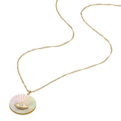 Sutton Evil Eye Gold-Tone Stainless Steel Pendant Necklace