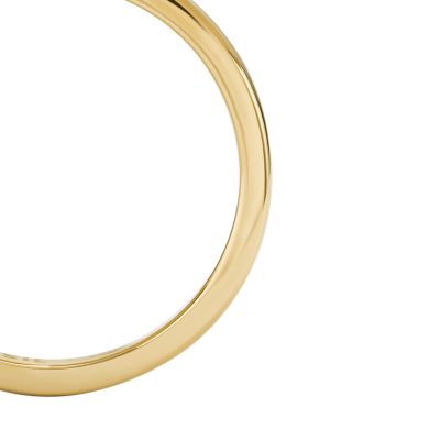 Butterfly Collection Gold-Tone Stainless Steel Center Focal Ring