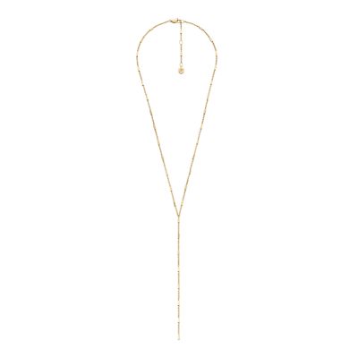 【naonaokorin】Ladderlace Doubleface Ellis All Stacked Up Gold-Tone Stainless Steel Y-Neck