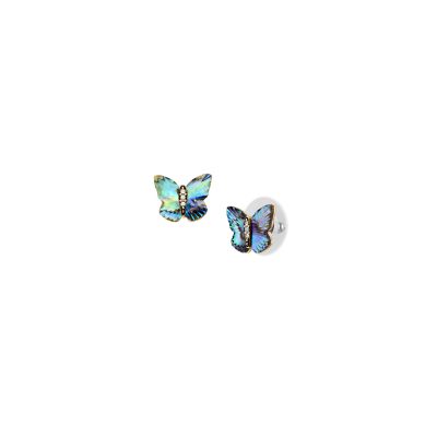 SUTTON BUTTERFLY WINGS マルチカラー アバロン スタッドピアス