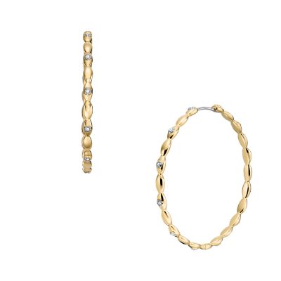 Sutton Evil Eye Gold-Tone Stainless Steel Hoop Earrings
