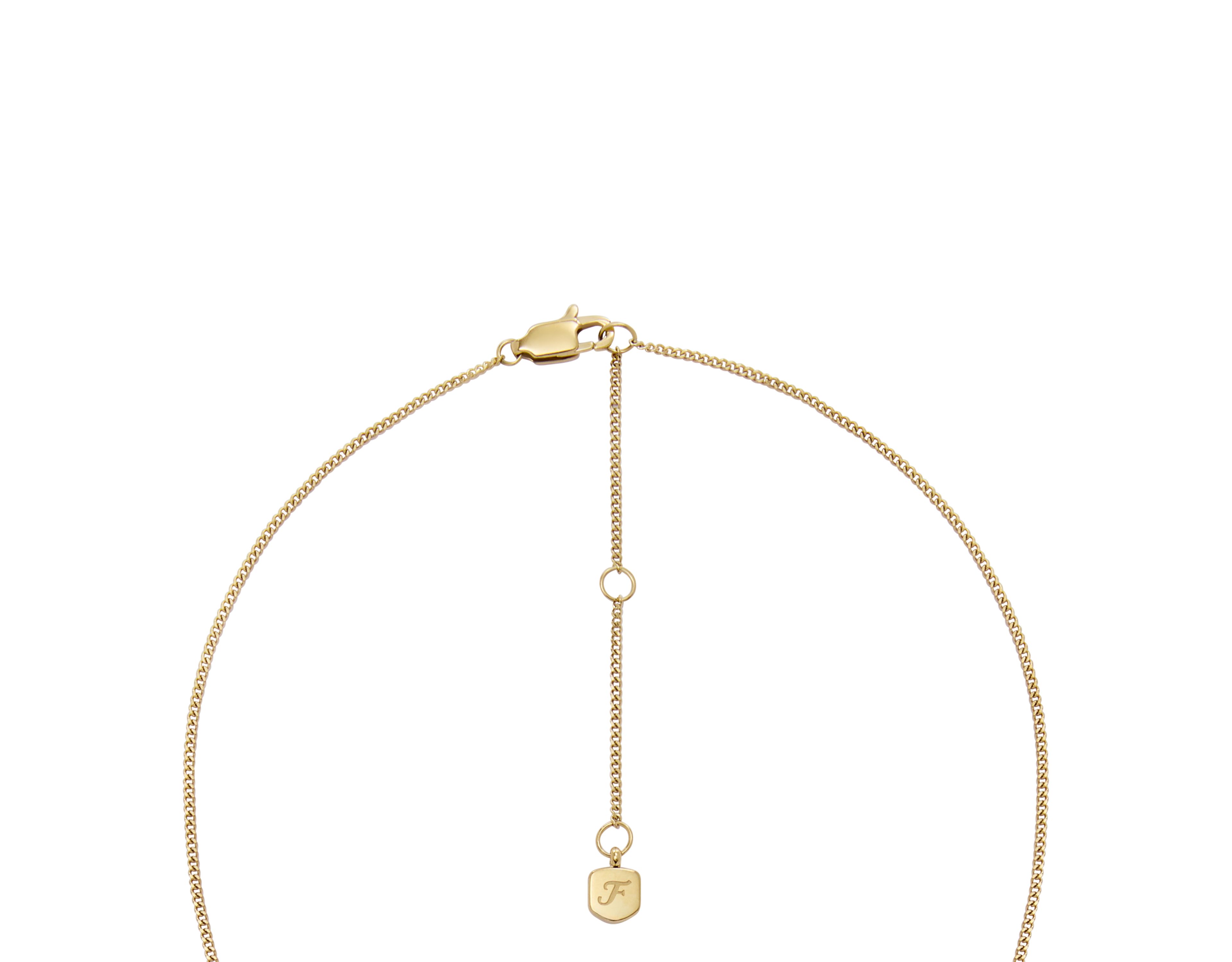 Libra Sutton Zodiac Gold-Tone Stainless Steel Pink Mother-of-Pearl Pendant Necklace