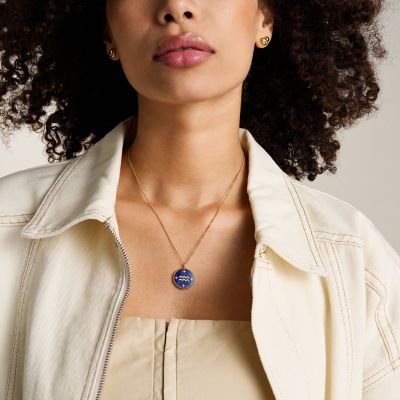 Written in the Stars Gold-Tone Stainless Steel Blue Lapis