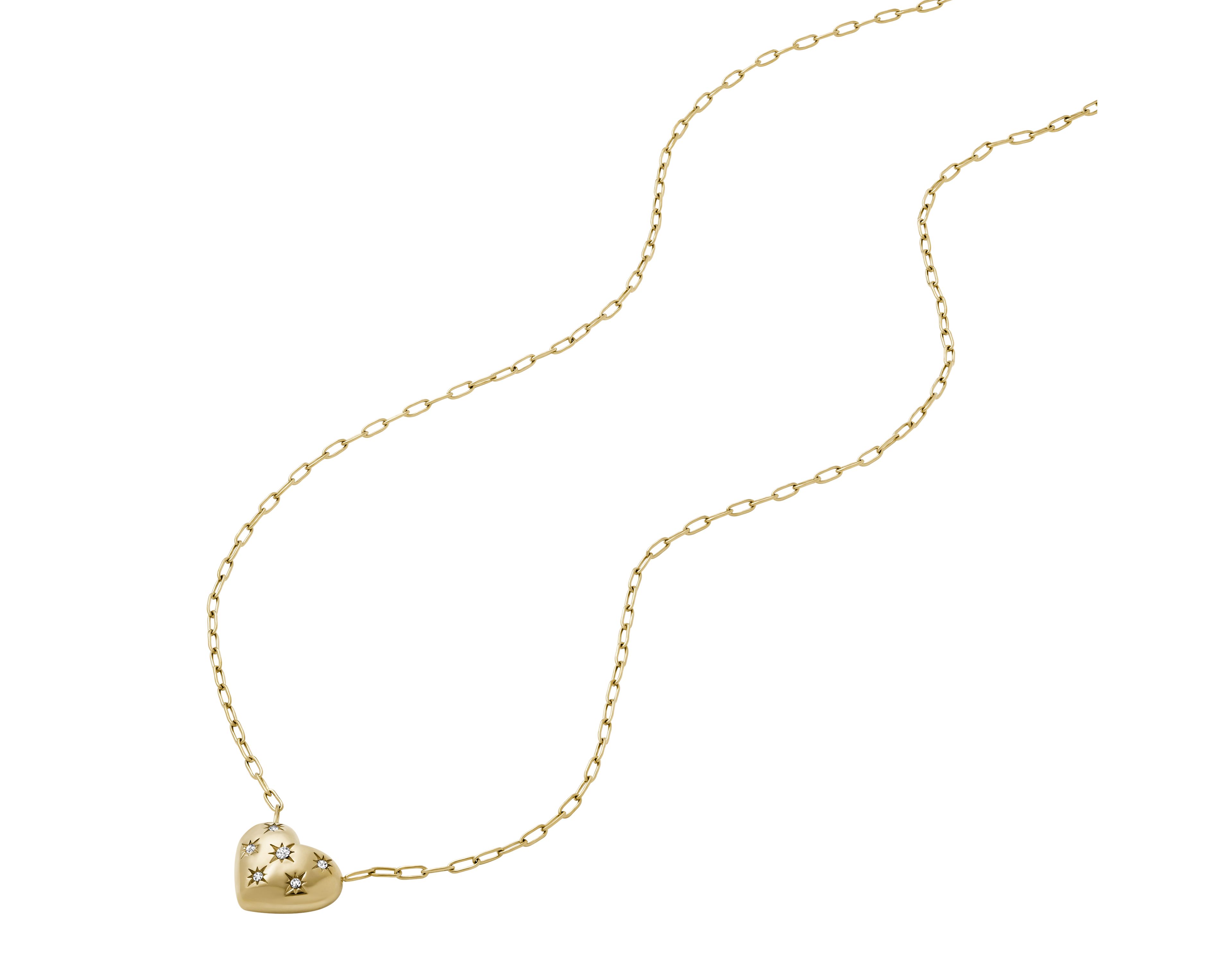 Sadie All My Love Gold-Tone Stainless Steel Heart Pendant Necklace