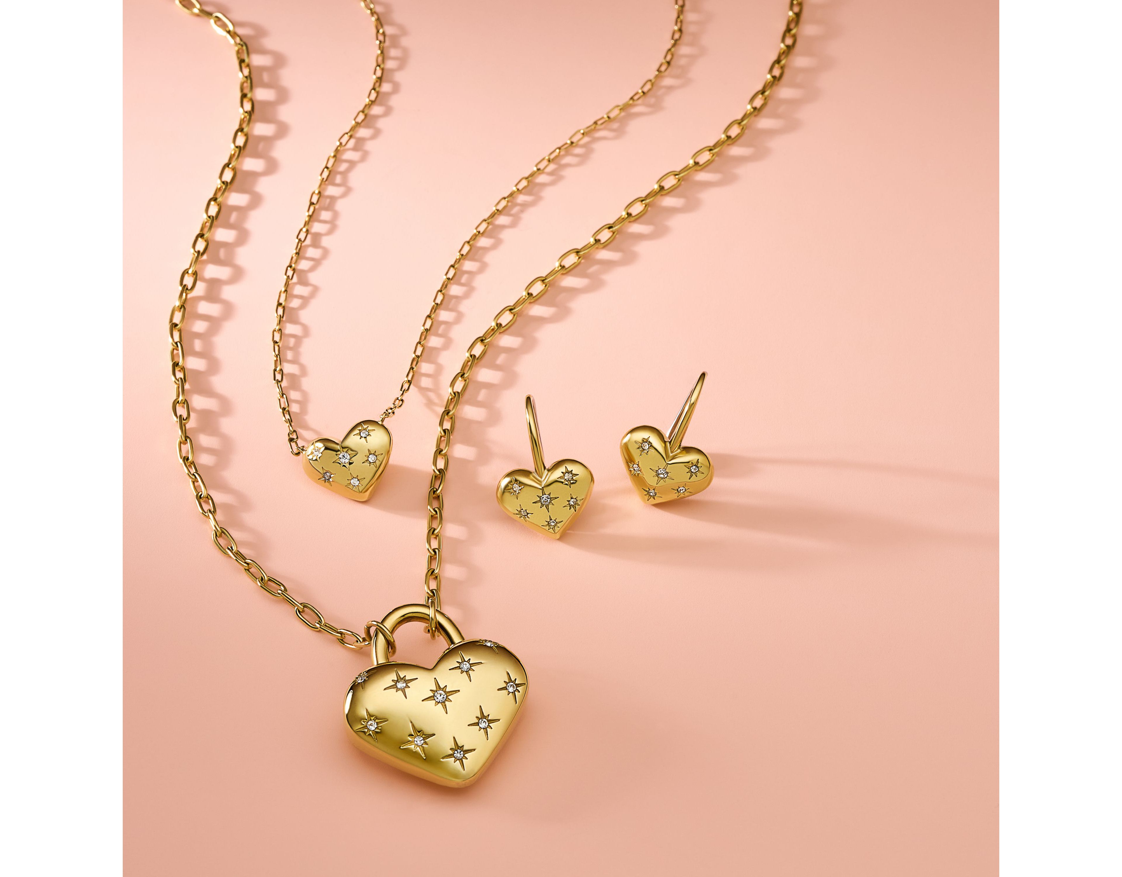 Sadie All My Love Gold-Tone Stainless Steel Heart Pendant Necklace