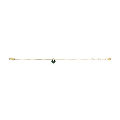 【NONCODE】Cellion Heart Chain Bracelet Archival Two-Tone Stainless Steel Heart Chain Bracelet