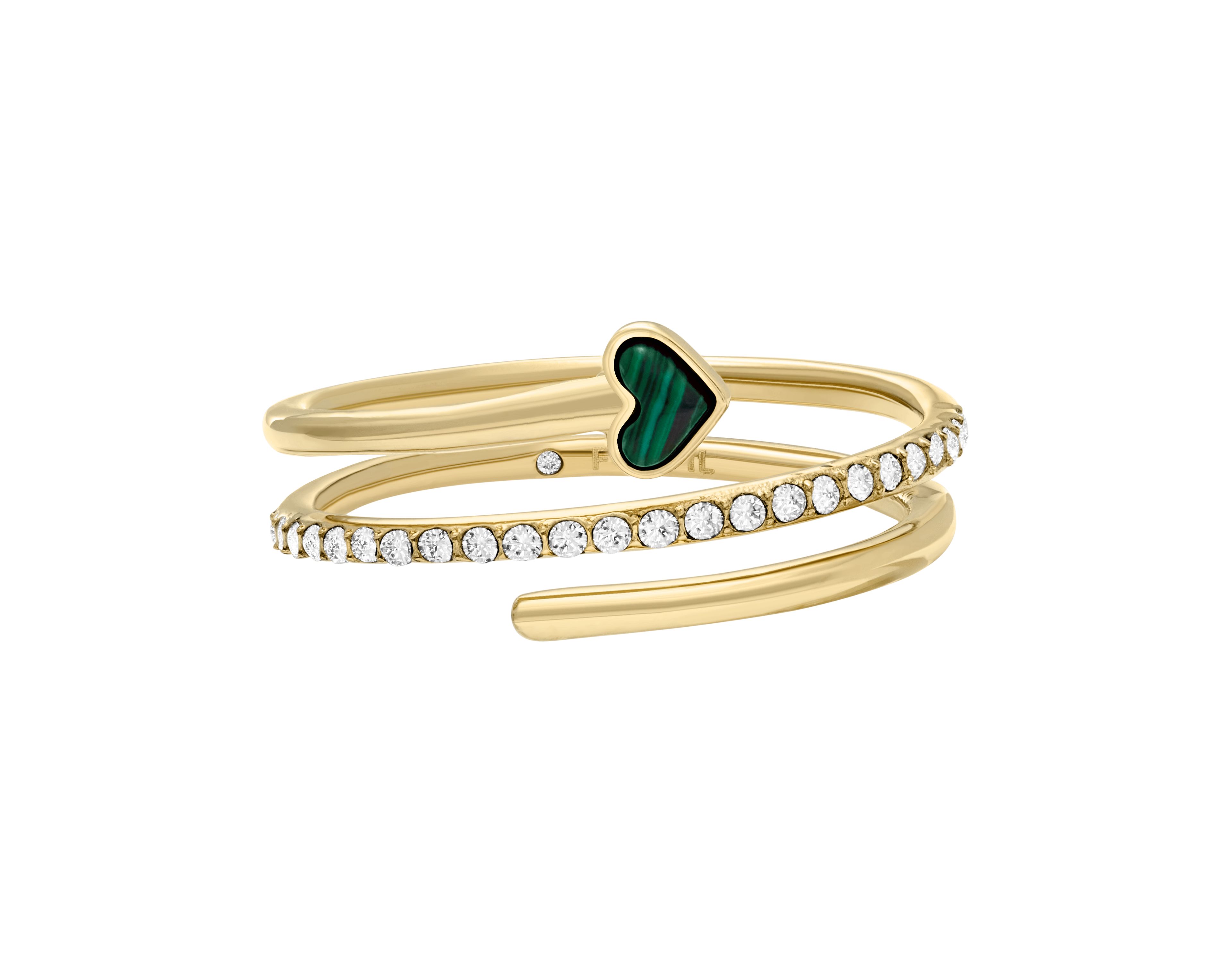 Sutton Modern Meadows Reconstituted Malachite Prestack Heart Ring