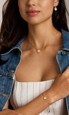 Merrit Northlight Collection Gold-Tone Stainless Steel Pendant Necklace