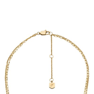 Ellis Shaky Glitz Gold-Tone Stainless Steel Multi-Strand Necklace