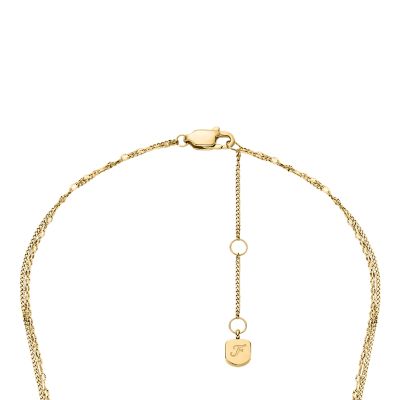 Sutton Horseshoe Gold-Tone Stainless Steel Multi Strand Necklace