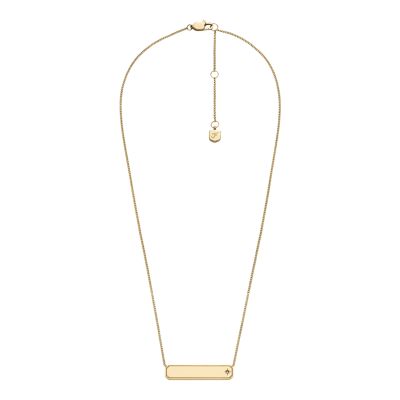 Sadie Gold-Tone Stainless Steel ID Necklace
