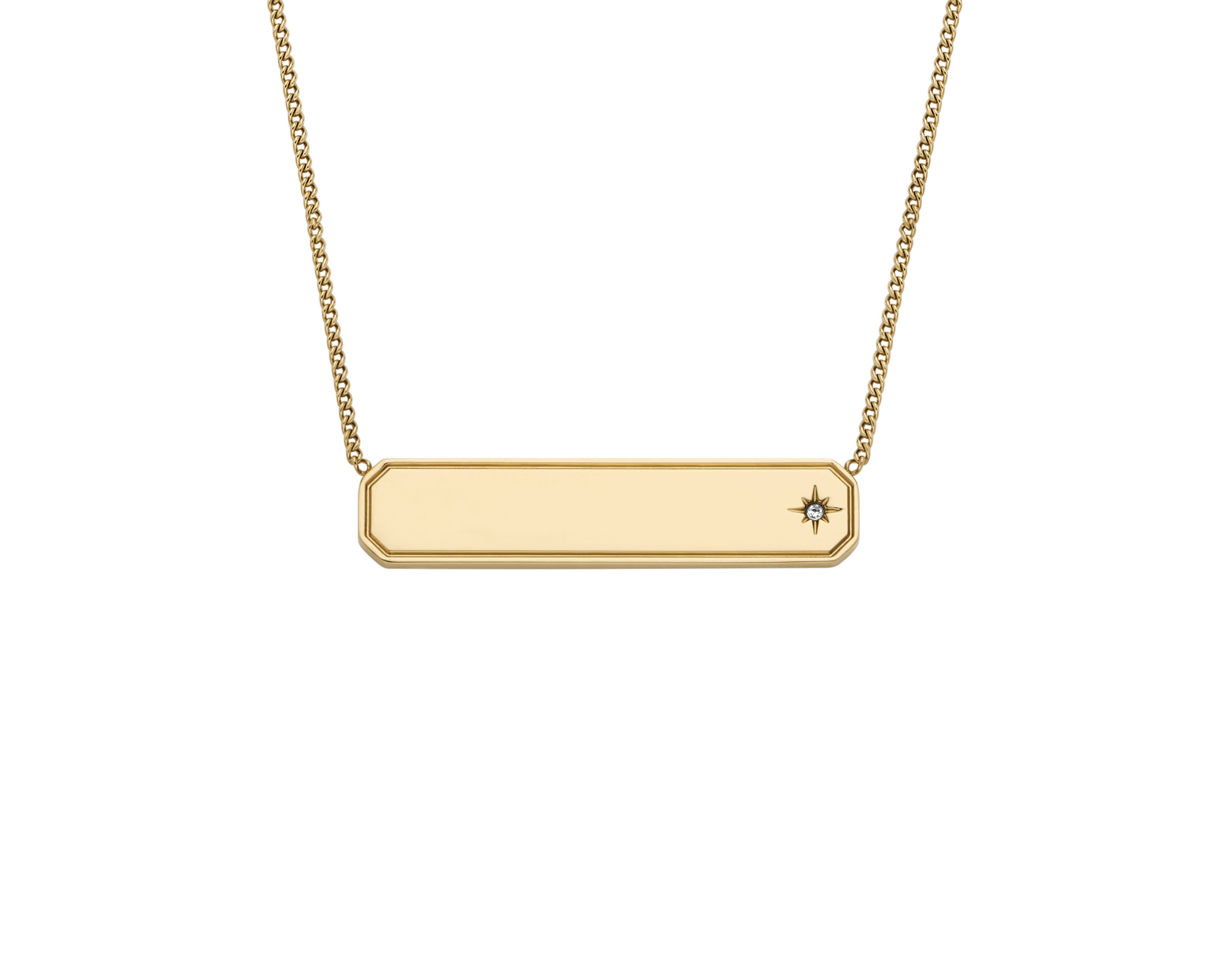 Sadie Gold-Tone Stainless Steel ID Necklace