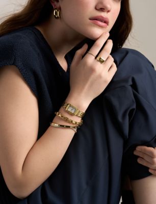 Raquel Bold Chains Gold-Tone Stainless Steel Chain Bracelet