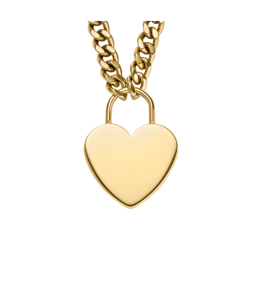 Sutton Gold-Tone Stainless Steel Heart Necklace