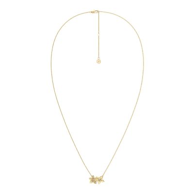 Sutton The Flower Collection Gold-Tone Stainless Steel Pendant Necklace