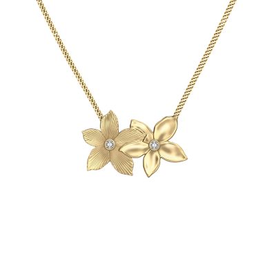 Sutton The Flower Collection Gold-Tone Stainless Steel Pendant