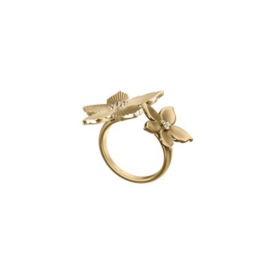 Sutton The Flower Collection Gold-Tone Stainless Steel Cocktail Ring
