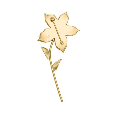 Sutton The Flower Collection Gold-Tone Stainless Steel Pin Brooch