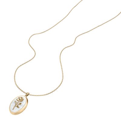 Sutton The Locket Collection White Mother-of-Pearl Pendant Necklace