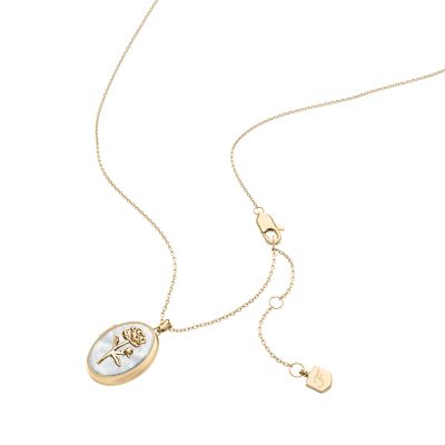 Sutton The Locket Collection White Mother-of-Pearl Pendant Necklace