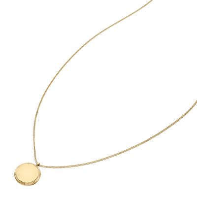 Ellis Gold-Tone Stainless Steel Pendant Necklace