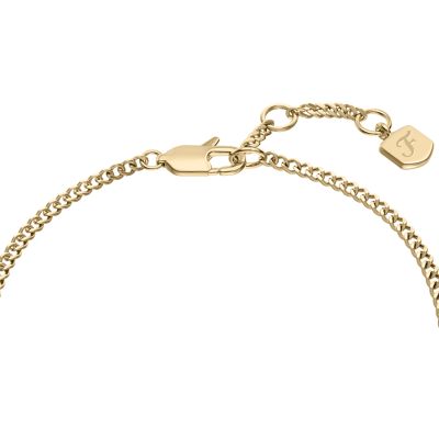 Ellis Gold-Tone Stainless Steel Chain Bracelet