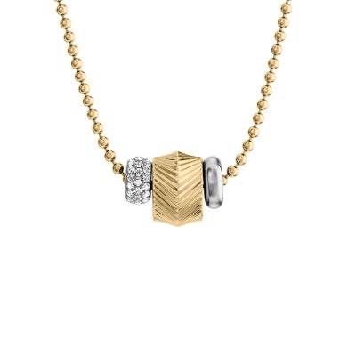 Harlow Rondelles Two-Tone Stainless Steel Station Necklace