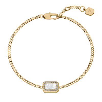 Raquel Glitz White Mother-of-Pearl Station Bracelet