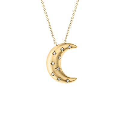 Sutton Harvest Moon Gold-Tone Stainless Steel Pendant Necklace