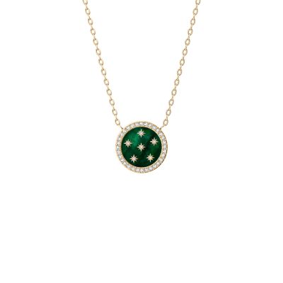 Merrit Northlight Collection Green Mother-of-Pearl Pendant Necklace