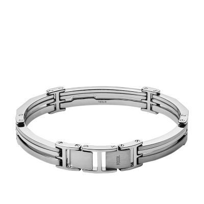 Fossil men's stainless steel bracelet sale