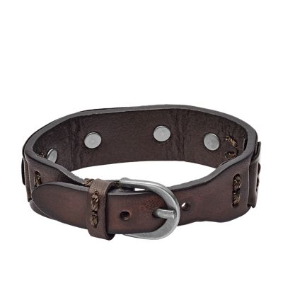 Herren Leder Armband Jf Fossil