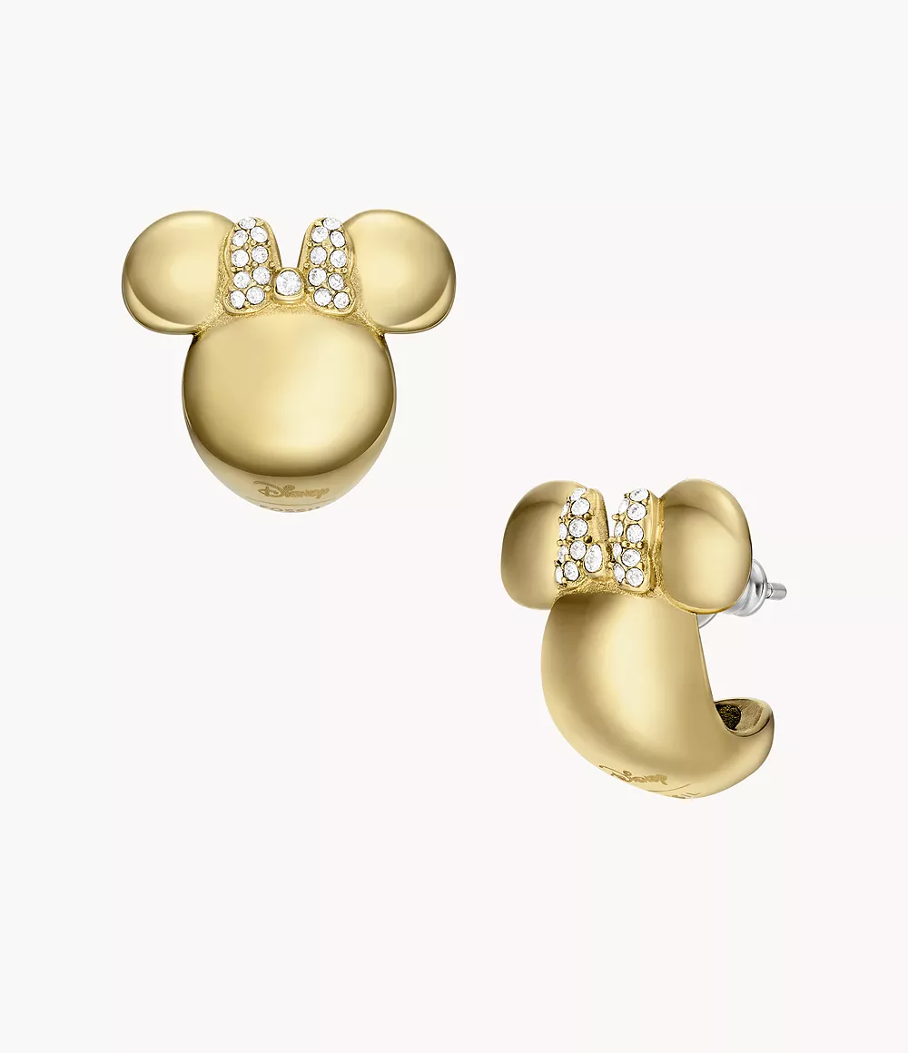 Disney Fossil Special Edition Gold-Tone Stainless Steel Hoop Earrings
