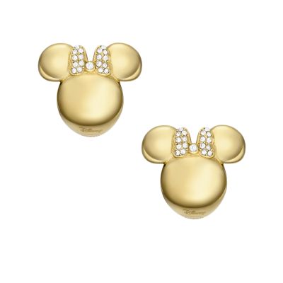 Disney  Special Edition Gold-Tone Stainless Steel Hoop Earrings