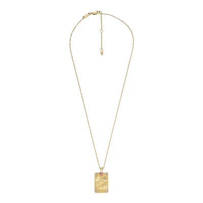 Disney Fossil Special Edition Gold-Tone Stainless Steel Pendant Necklace -  JFC04708710 - Fossil