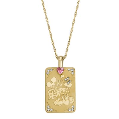 Disney  Special Edition Gold-Tone Stainless Steel Pendant Necklace
