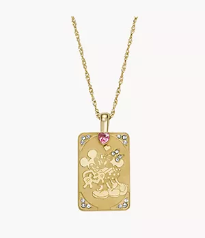 Disney Fossil Special Edition Gold-Tone Stainless Steel Pendant Necklace