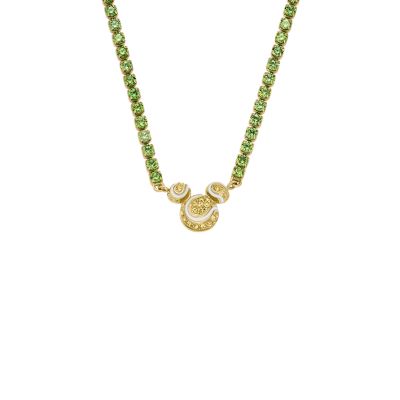 Fossil Kette Disney Fossil Mickey Mouse Special Edition Tennis Glassteine - Peridot und Zitrin