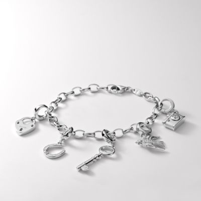 Sterling Silver Charm Bracelet Set - Fossil