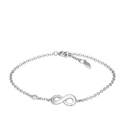 Infinite Love Sterling Silver Boxed Bracelet - JFS00393040 - Fossil