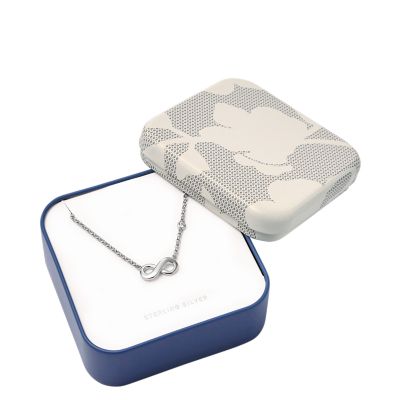 Infinite Love Sterling Silver Boxed Necklace - JFS00394040 - Fossil