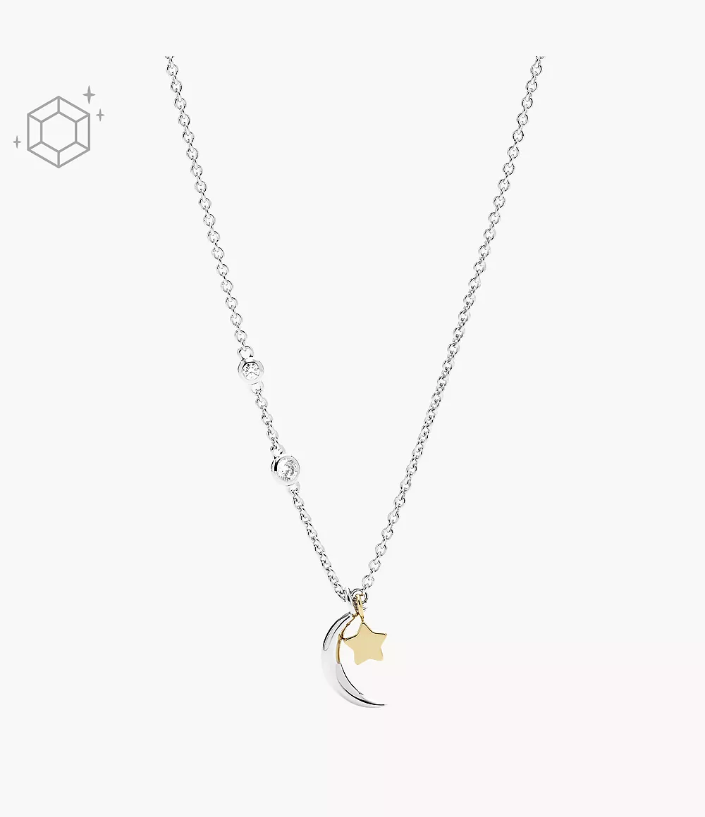 Elliott Sterling Silver Star and Crescent Moon Necklace 