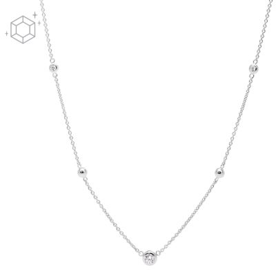 Glitz Sterling Silver Necklace Box Set Jewelry JFS00453040